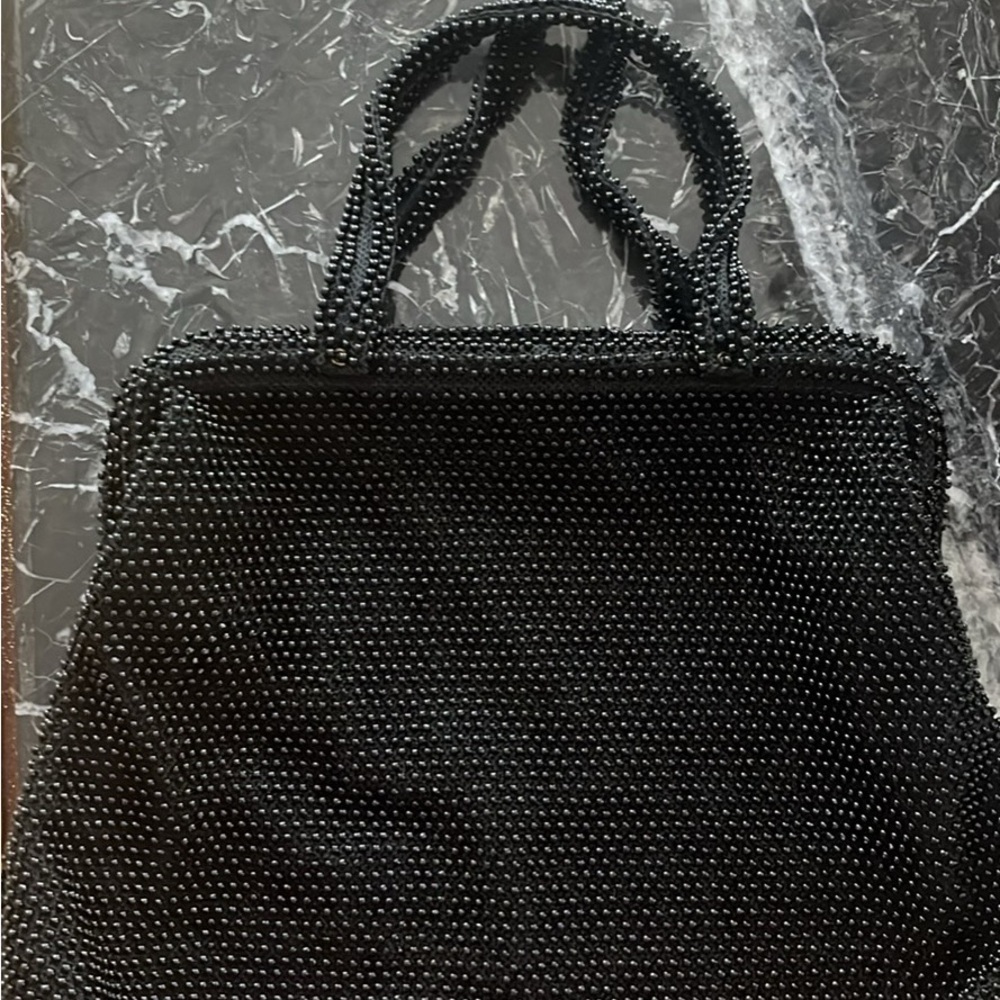 Black Beaded Women’s Tote Bag - Brand Unspecified